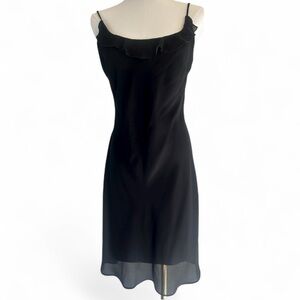 Vintage Y2K Be Smart Chiffon Overlay Strappy Ruffle Dress Fairy Whimsigoth | 7/8